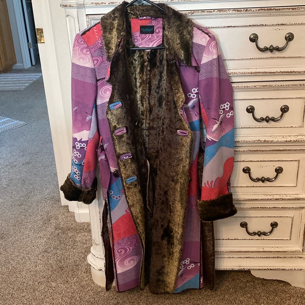 one of a kind custom Italy designer new condition beautiful colors jacket